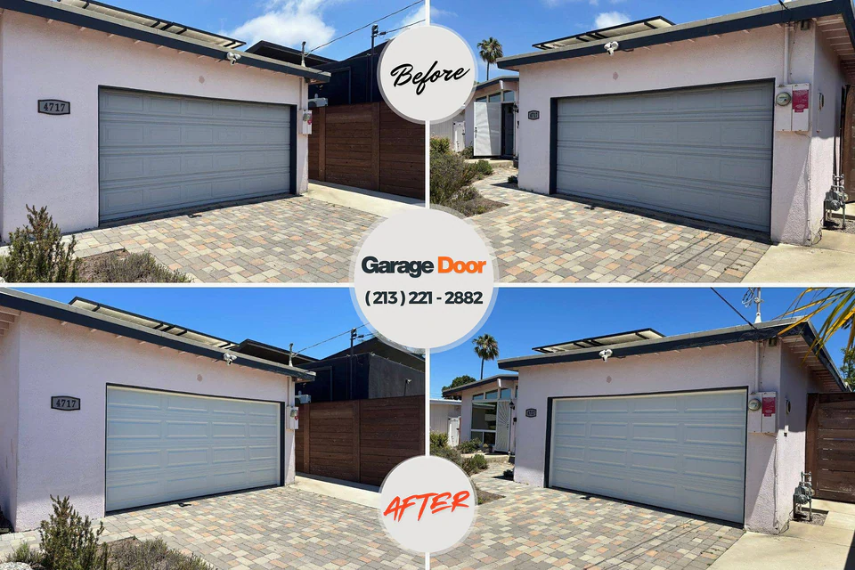 Before and after: garage door repair Aliquippa, PA